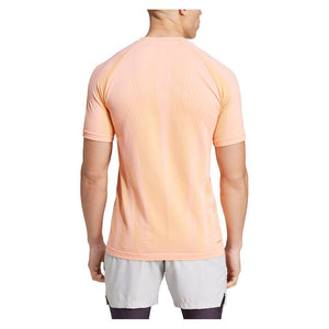 Mens Pro Seamless Tennis Top Semi Pink Spark and Pink Spark Apparel Adidas
