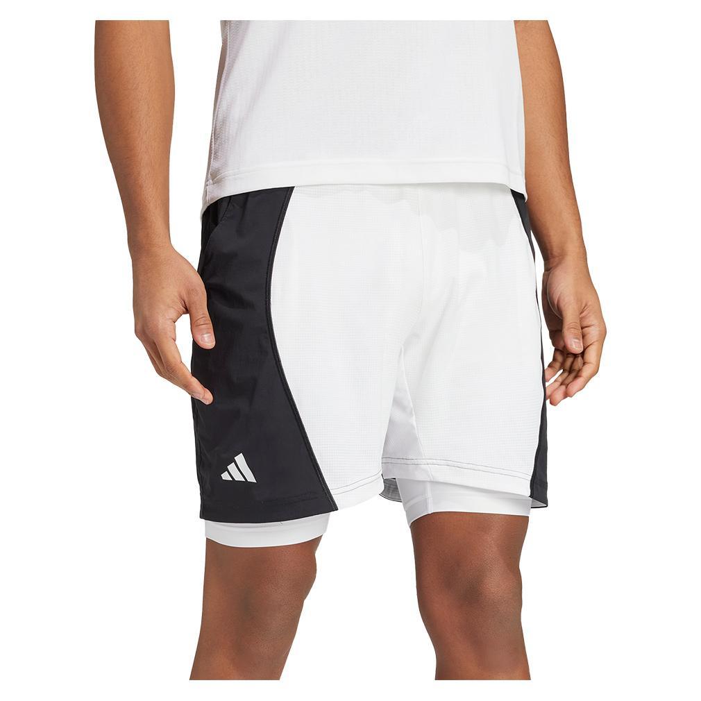 Mens Short and Tight Tennis Set White and Black Apparel Adidas