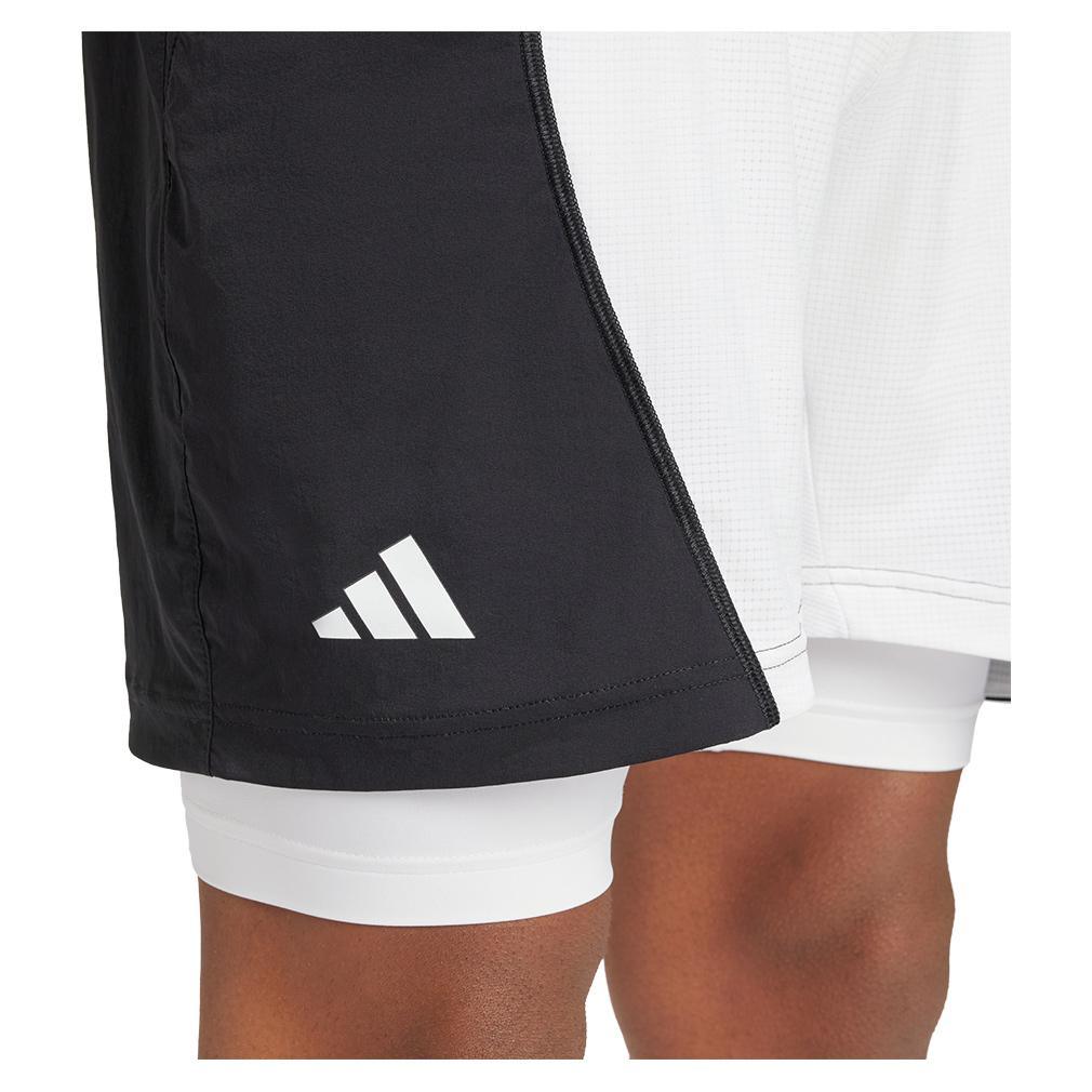 Mens Short and Tight Tennis Set White and Black Apparel Adidas