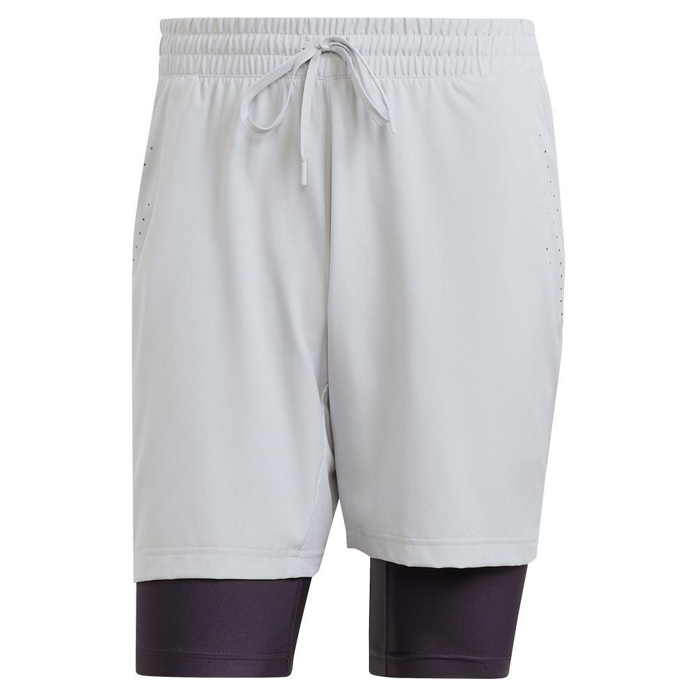 Mens Short and Tight Tennis Set Grey Apparel Adidas