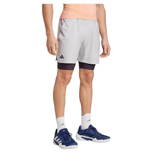 Mens Short and Tight Tennis Set Grey Apparel Adidas
