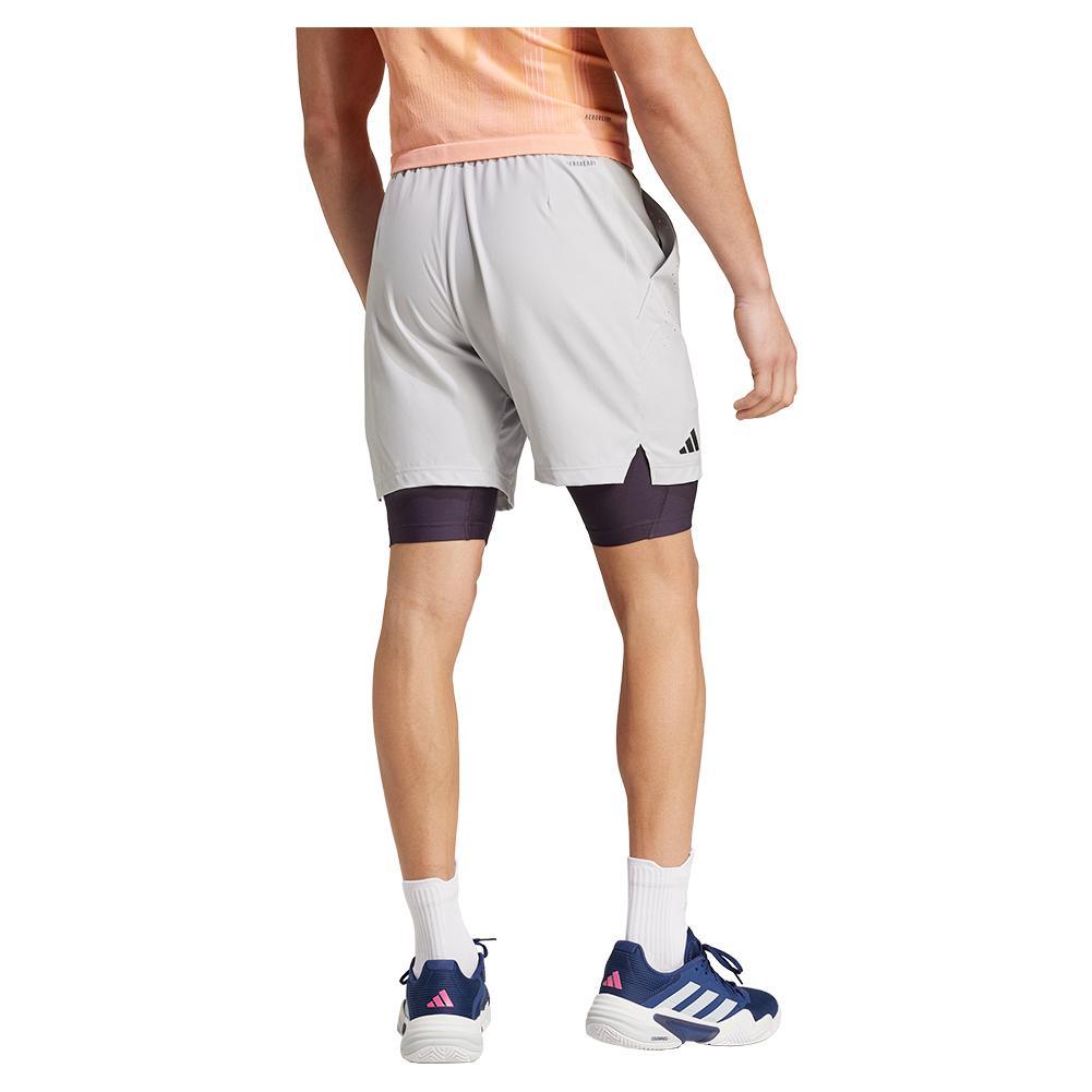 Mens Short and Tight Tennis Set Grey Apparel Adidas