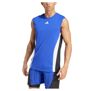 Mens Pro Tennis Tank Lucid Blue and Black Apparel Adidas