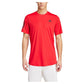 Mens 3 Stripe Tennis Top Better Scarlet Apparel Adidas