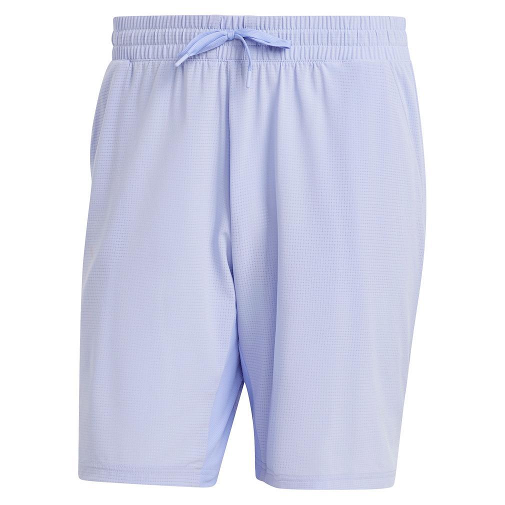 Mens 9 Inch Ergo Tennis Short Blue Spark Apparel Adidas