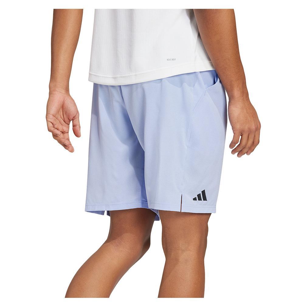 Mens 9 Inch Ergo Tennis Short Blue Spark Apparel Adidas