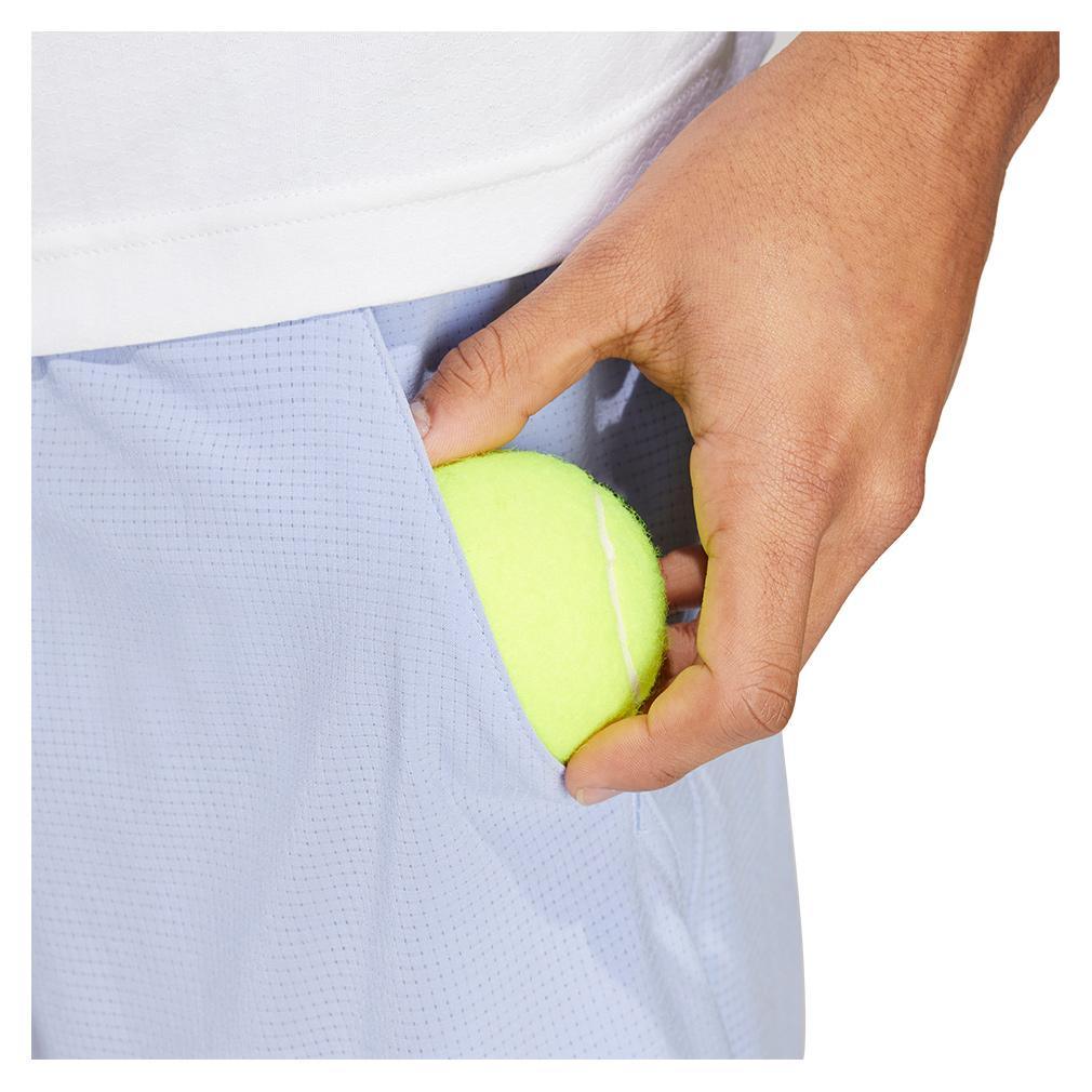 Mens 9 Inch Ergo Tennis Short Blue Spark Apparel Adidas