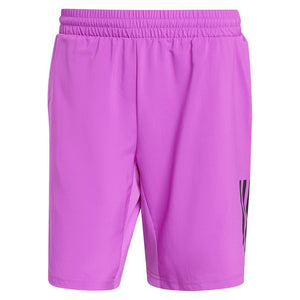 Mens 9 Inch Club 3 Stripe Tennis Short Purple Burst Apparel Adidas