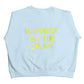 Women`s Happiest On The Court Tennis Sweatshirt Blue and Yellow Apparel CourtLife