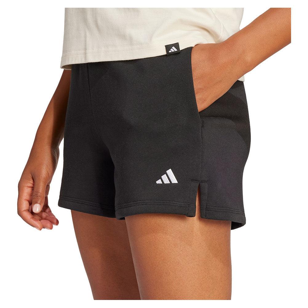 Women`s Small Logo Feel Cozy Training Shorts Black Apparel Adidas