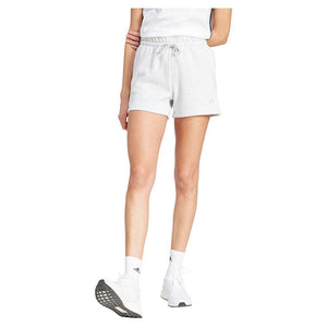 Women`s Small Logo Feel Cozy Training Shorts Grey Heather Apparel Adidas