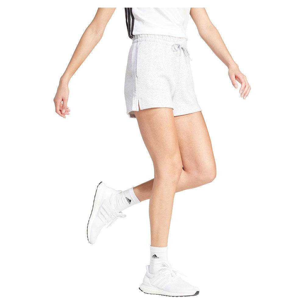Women`s Small Logo Feel Cozy Training Shorts Grey Heather Apparel Adidas