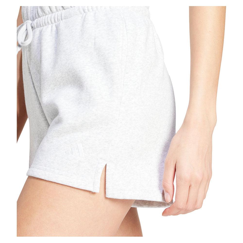 Women`s Small Logo Feel Cozy Training Shorts Grey Heather Apparel Adidas
