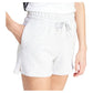 Women`s Small Logo Feel Cozy Training Shorts Grey Heather Apparel Adidas