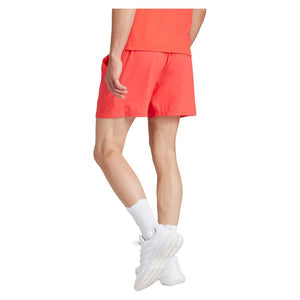 Men`s Gameset Ergo 5in Tennis Shorts Semi Lucid Red Apparel Adidas