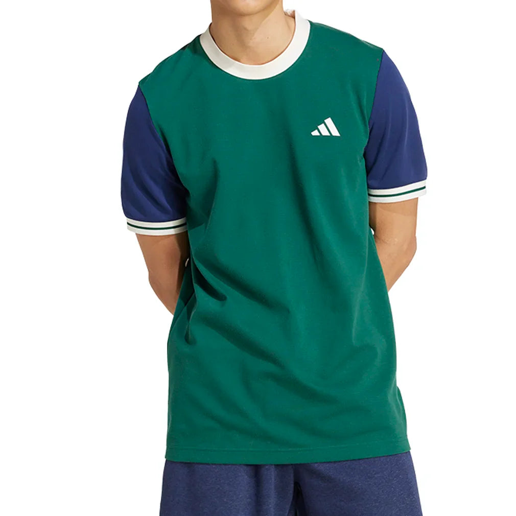 Men`s Heritage Tennis Top Collegiate Green Apparel Adidas
