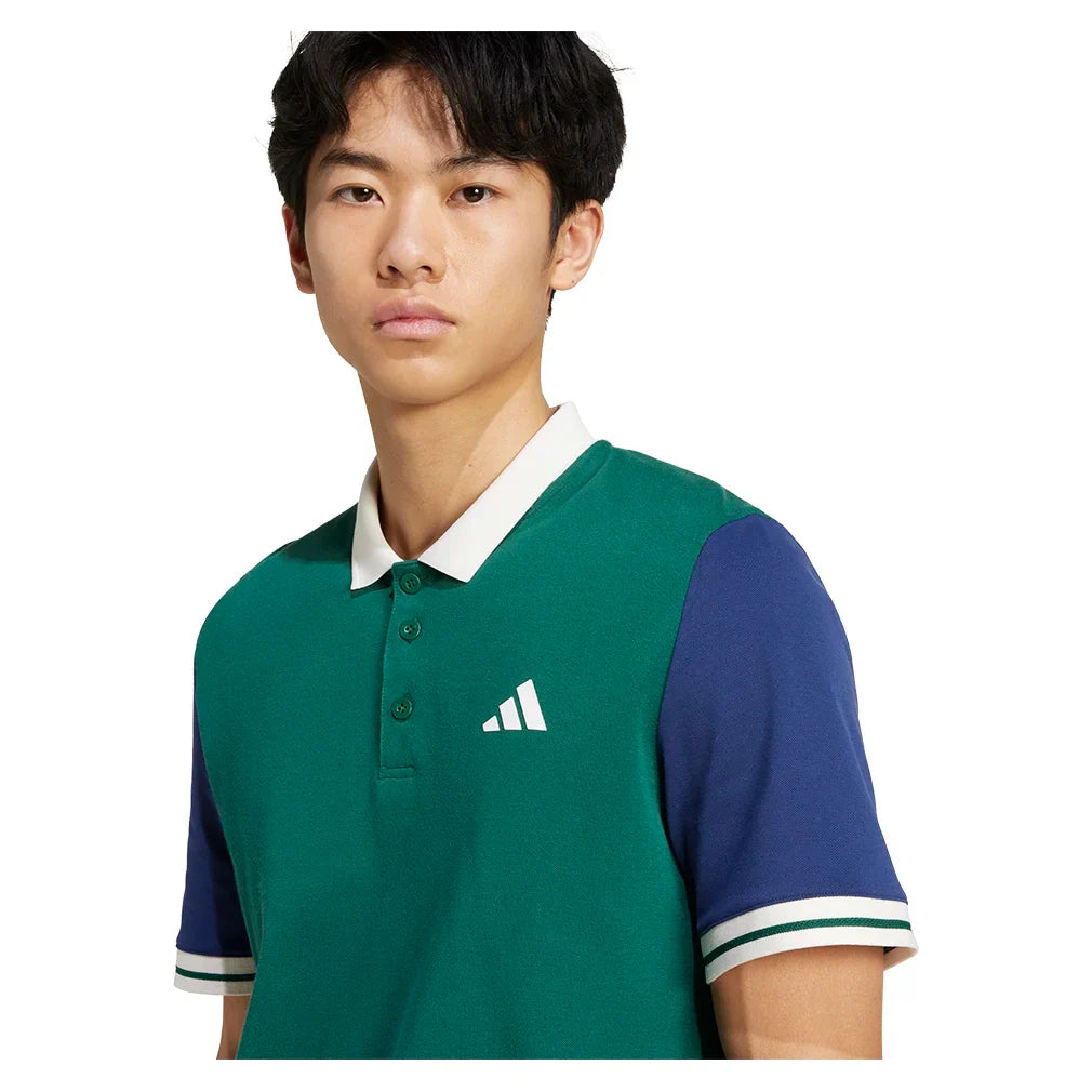 Men`s Heritage Tennis Polo Collegiate Green Apparel Adidas