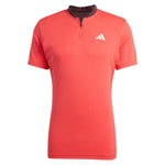Men`s Freelift Pro Tennis Polo Semi Lucid Red Apparel Adidas