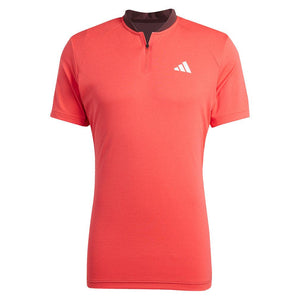 Men`s Freelift Pro Tennis Polo Semi Lucid Red Apparel Adidas