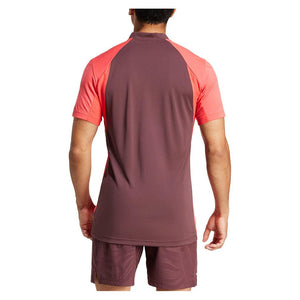 Men`s Freelift Pro Tennis Polo Semi Lucid Red Apparel Adidas