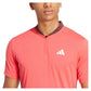 Men`s Freelift Pro Tennis Polo Semi Lucid Red Apparel Adidas