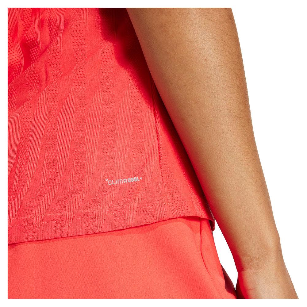 Women`s Freelift Climacool Tennis Top Semi Lucid Red Apparel Adidas