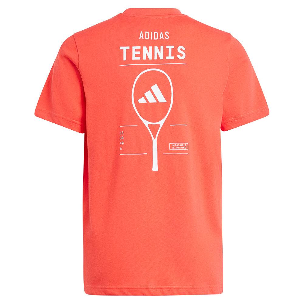Boys' Graphic Tennis Top Semi Lucid Red Apparel Adidas