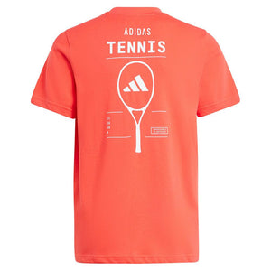 Boys' Graphic Tennis Top Semi Lucid Red Apparel Adidas