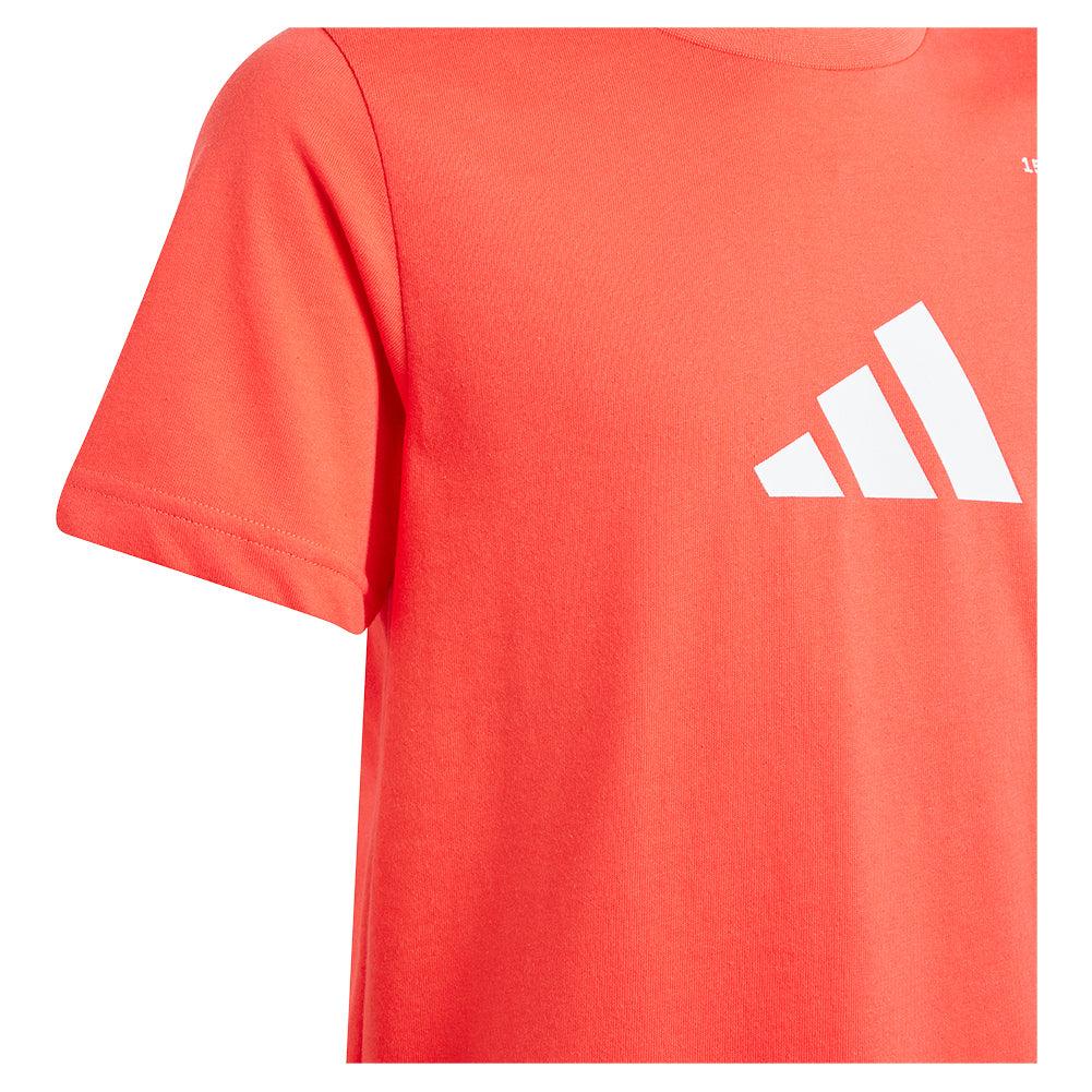 Boys' Graphic Tennis Top Semi Lucid Red Apparel Adidas
