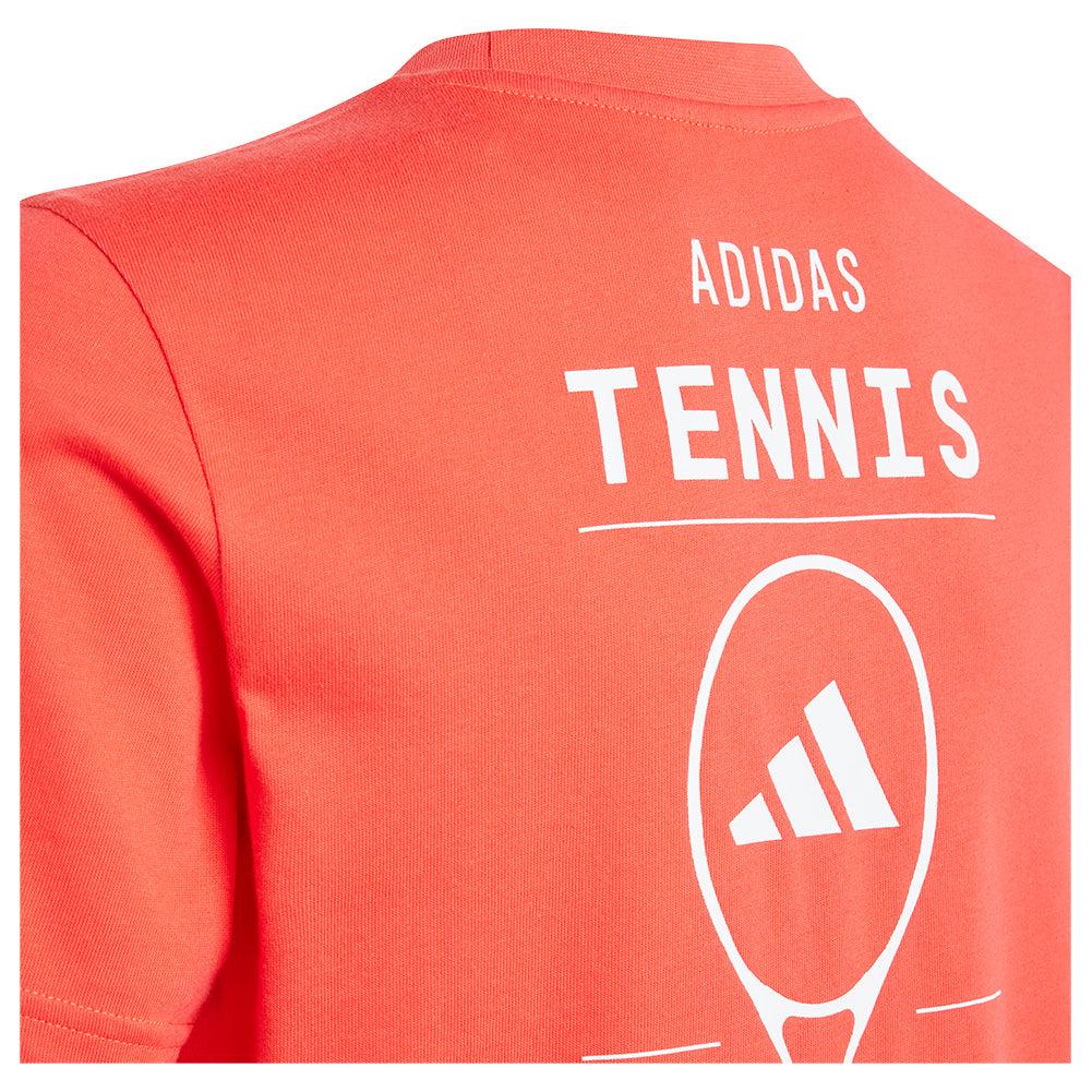 Boys' Graphic Tennis Top Semi Lucid Red Apparel Adidas