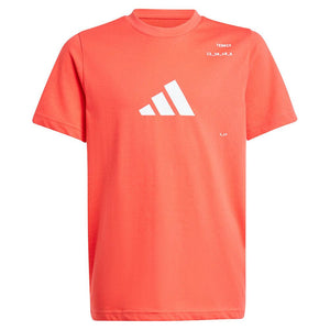 Boys' Graphic Tennis Top Semi Lucid Red Apparel Adidas