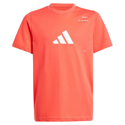 Boys' Graphic Tennis Top Semi Lucid Red Apparel Adidas