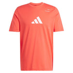 Men`s Padel Graphic Tennis Top Semi Lucid Red Apparel Adidas