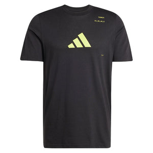 Men`s Graphic Tennis Top Black Apparel Adidas