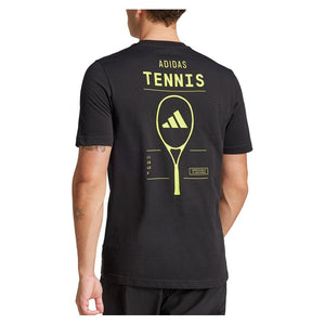 Men`s Graphic Tennis Top Black Apparel Adidas