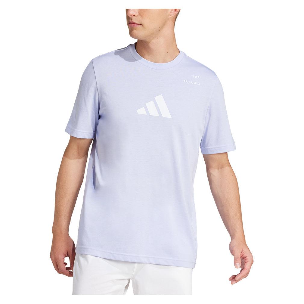 Men`s Graphic Tennis Top Violet Tone Apparel Adidas