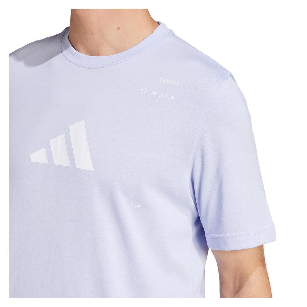 Men`s Graphic Tennis Top Violet Tone Apparel Adidas