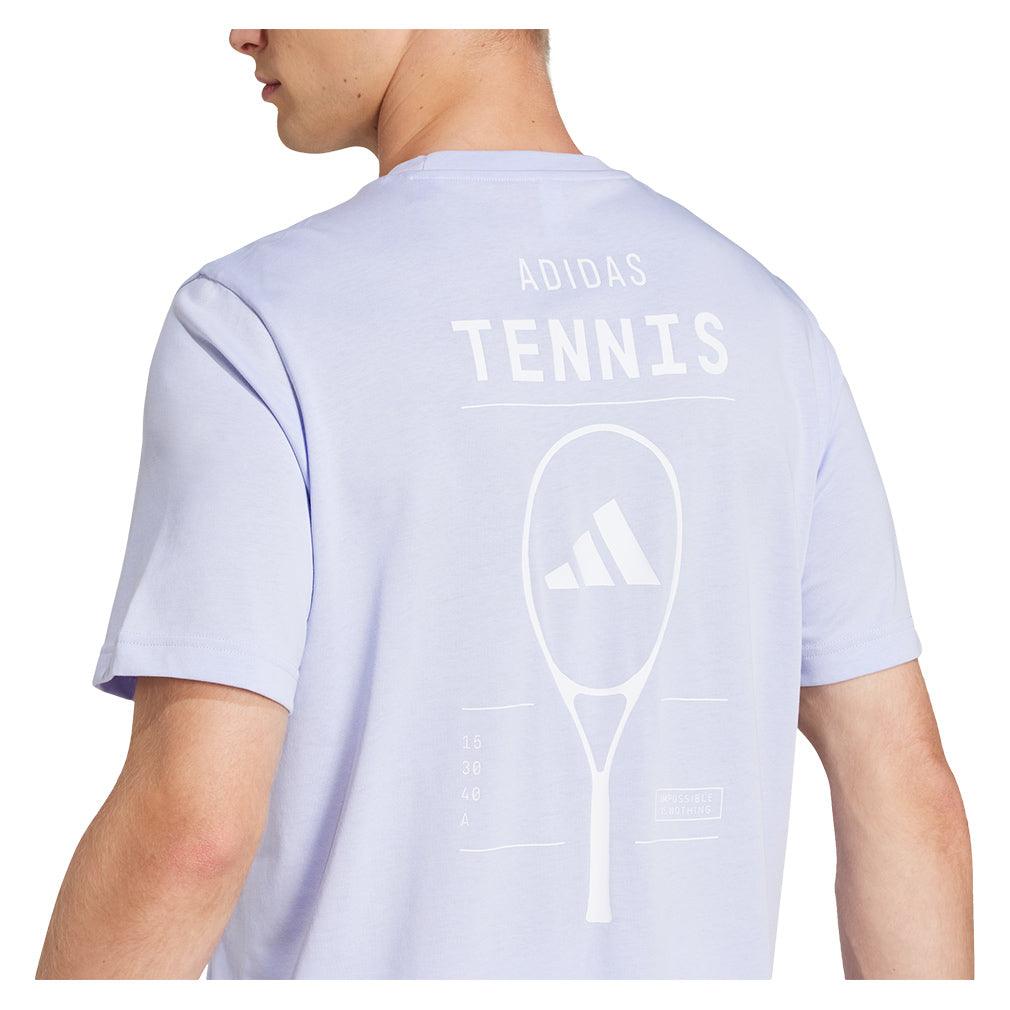 Men`s Graphic Tennis Top Violet Tone Apparel Adidas