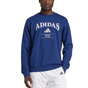 Men`s Long Sleeve Heritage Graphic Tennis Top Dark Blue Apparel Adidas