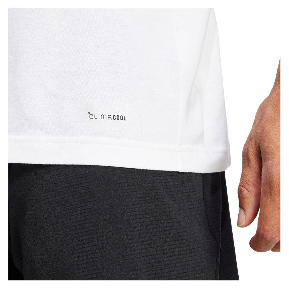 Men`s Grand Slams 3B Graphic Tennis Top White Apparel Adidas