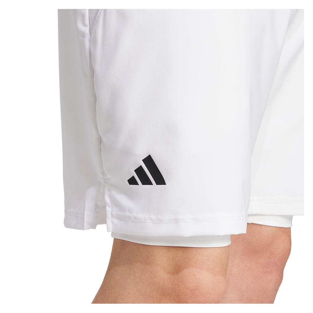 Men`s Club Climacool 2in1 Tennis Shorts White Apparel Adidas
