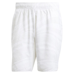 Men`s Club Graphic 7in Tennis Short White Apparel Adidas