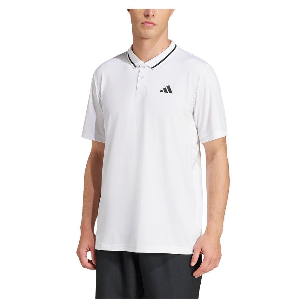 Men`s Club Pique Tennis Polo White Apparel Adidas