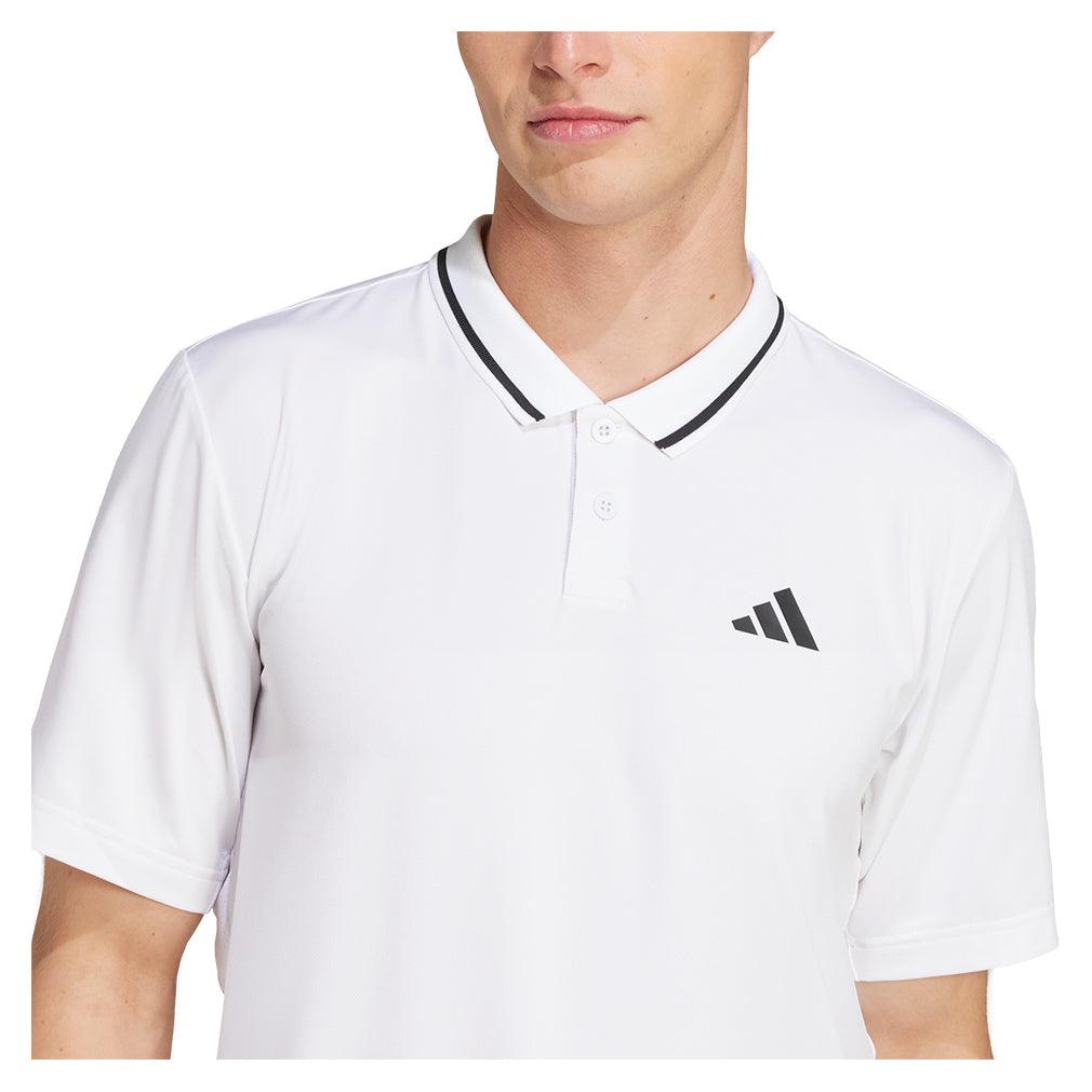 Men`s Club Pique Tennis Polo White Apparel Adidas