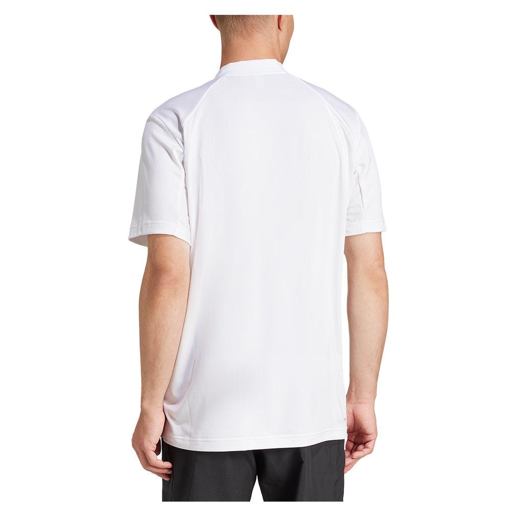 Men`s Club Climacool Henley Tennis Top White Apparel Adidas