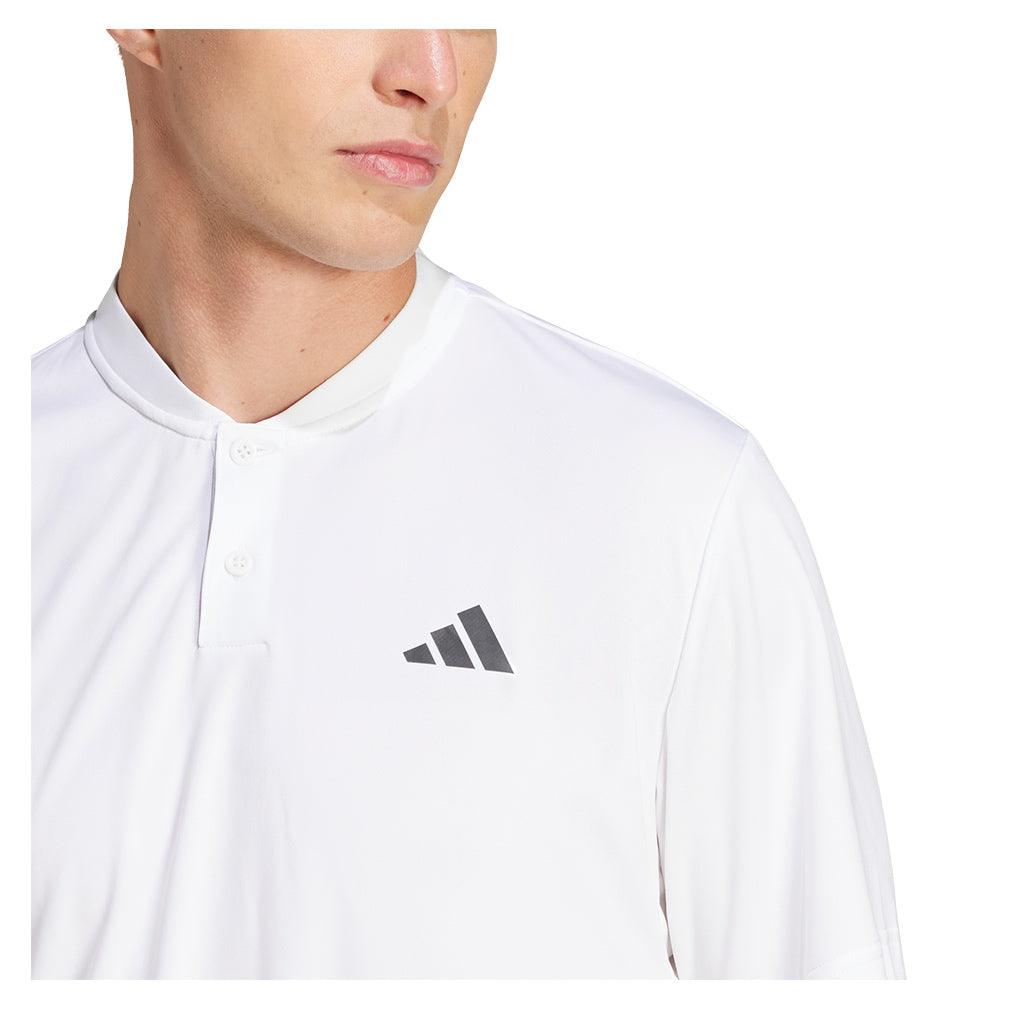 Men`s Club Climacool Henley Tennis Top White Apparel Adidas