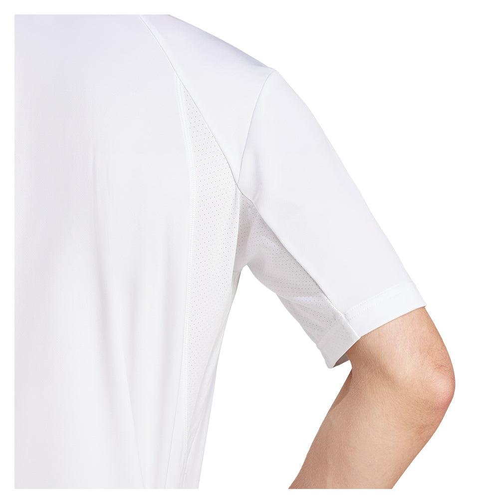 Men`s Club Climacool Henley Tennis Top White Apparel Adidas