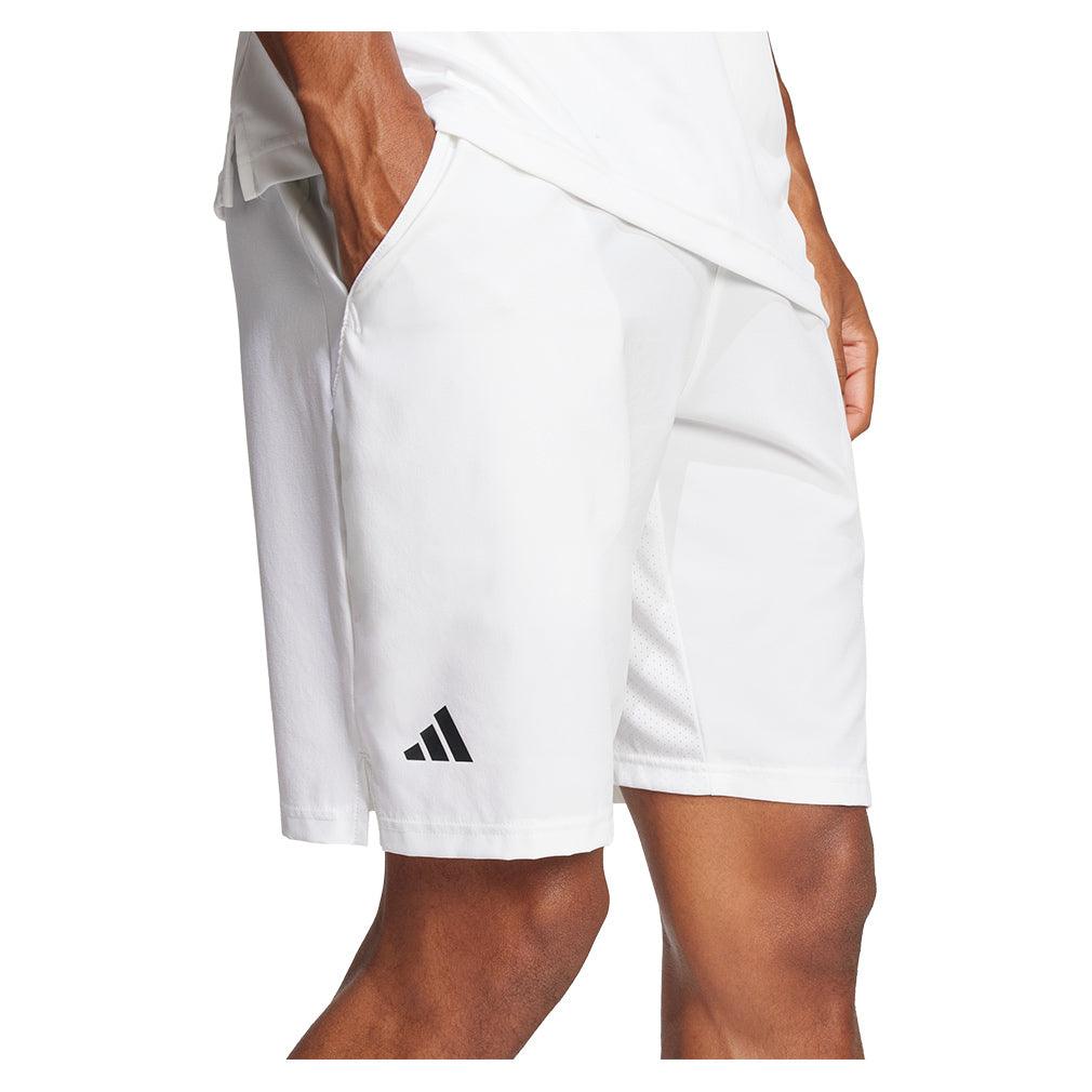 Men`s Club Stretch Woven 7 inch Tennis Shorts White Apparel Adidas