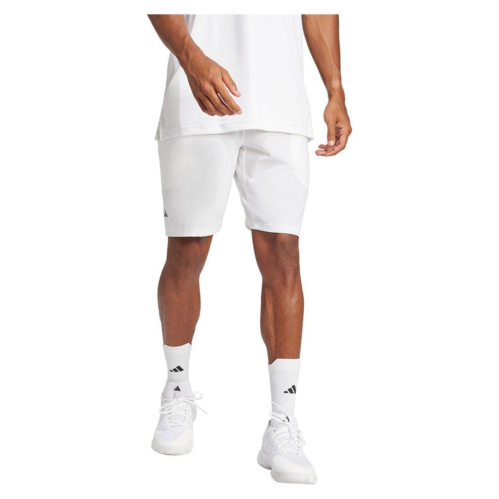 Men`s Club Stretch Woven 7 inch Tennis Shorts White Apparel Adidas