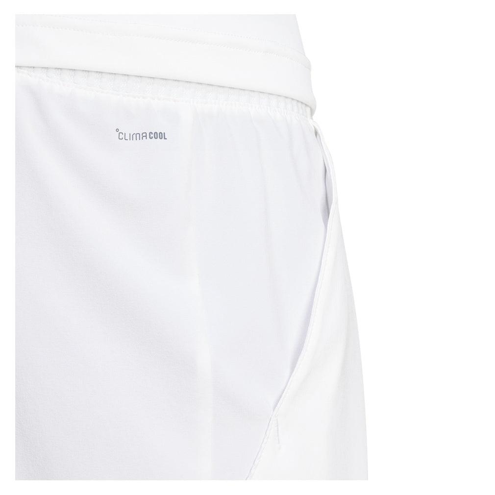 Men`s Club Stretch Woven 7 inch Tennis Shorts White Apparel Adidas